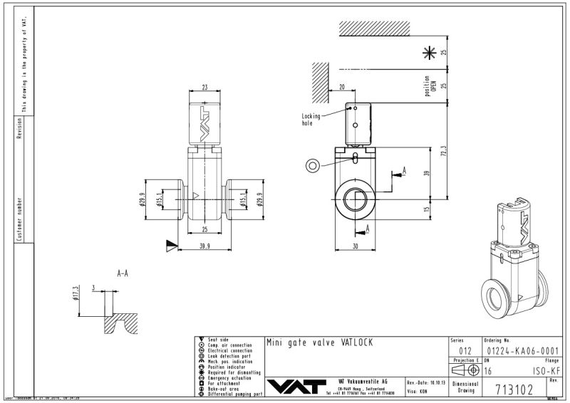 Mini Gate Valve - VAT Valves