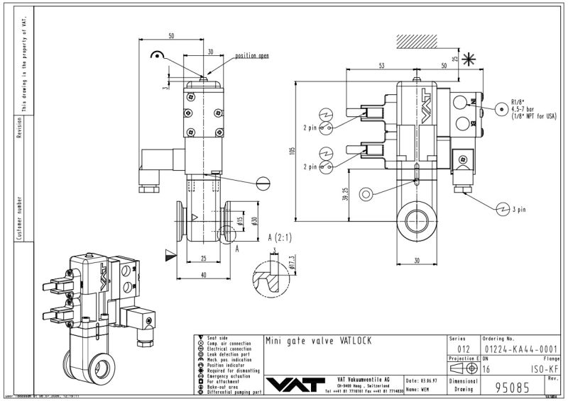 Mini Gate Valve - VAT Valves
