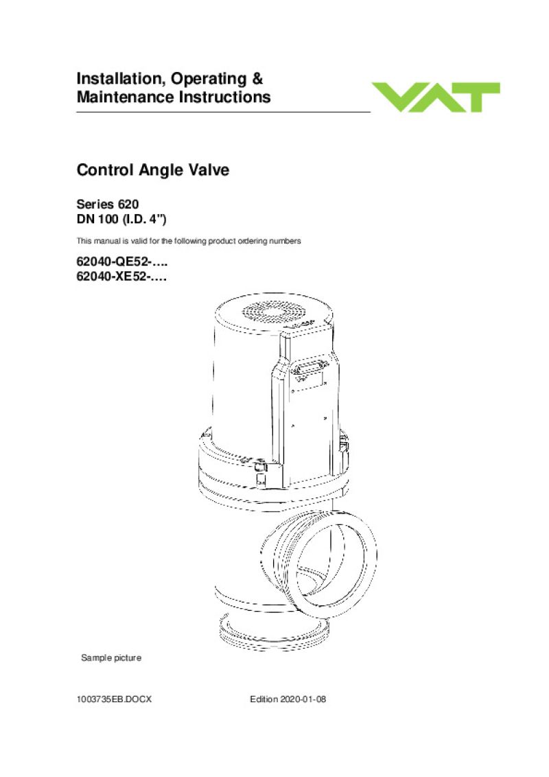 HV Angle Control Valve VAT Valves