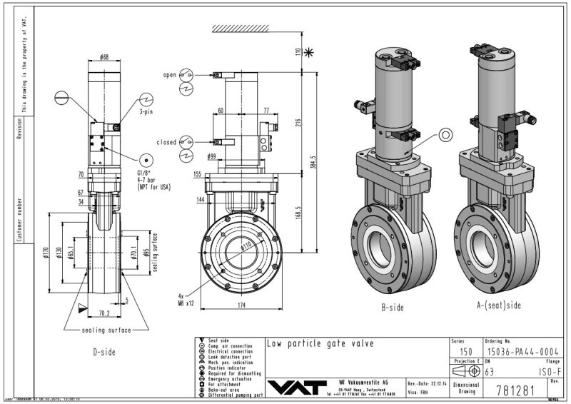 Isolation Gate Valve VAT Valves