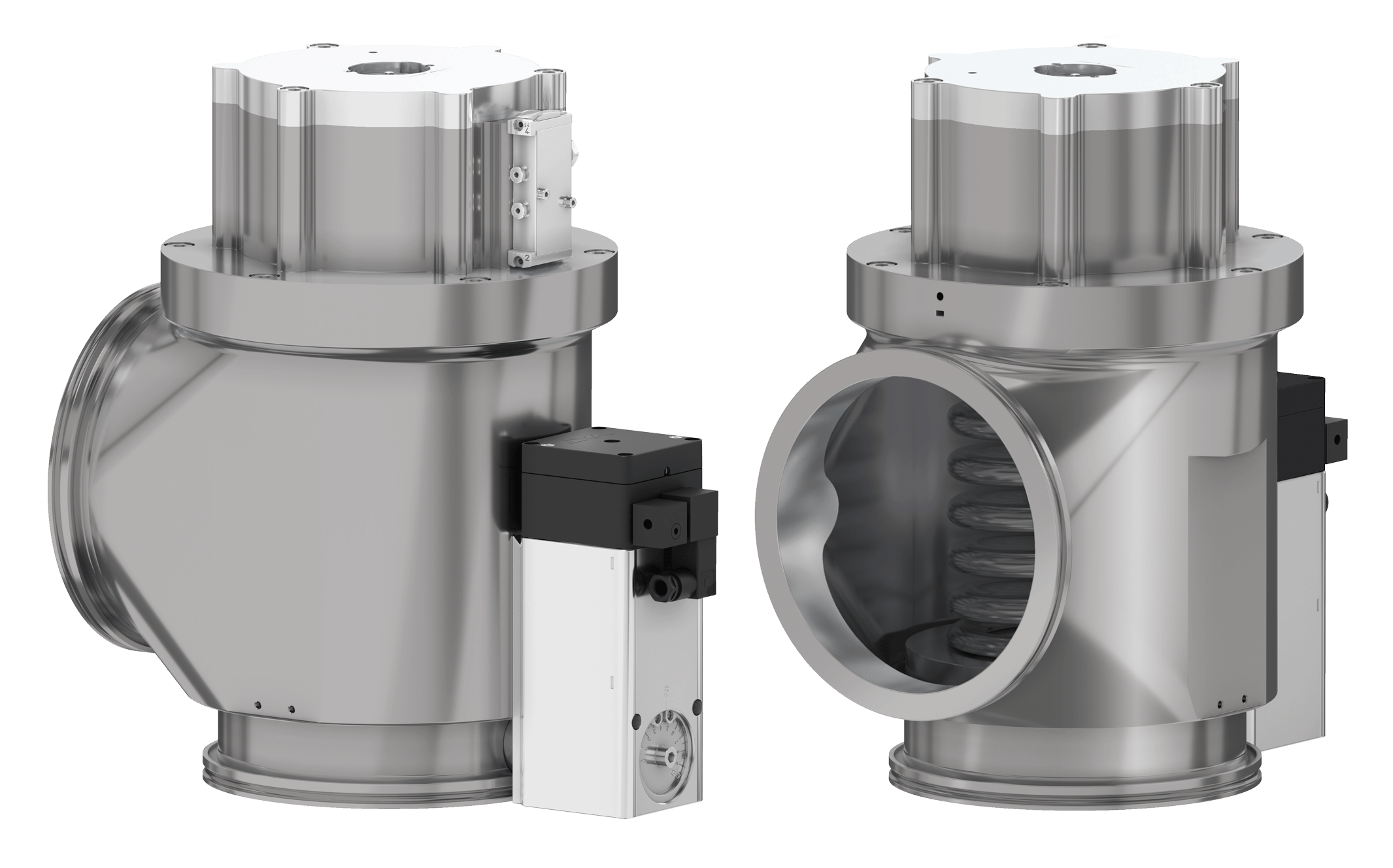 VAT 29.2 ソフト排気用HVアングルバルブ (DN 100 - 160) - VATバルブ