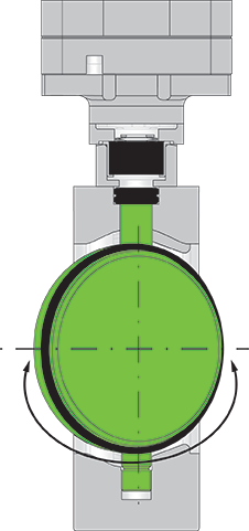 VAT 61.7 HV Butterfly Control Valve - Exceptional fine control based on IC2 technology